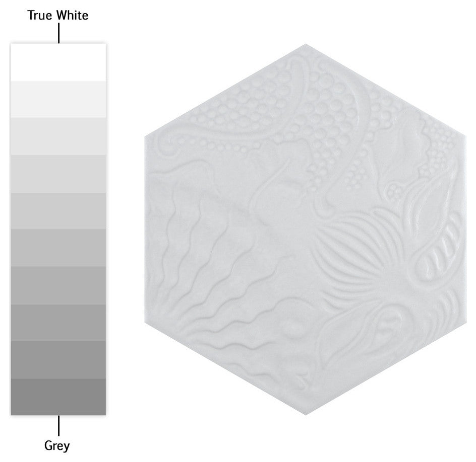 Gaudi Lux Hex White Porcelain Floor and Wall Tile