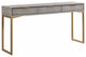 59" Grey Console Table, Brass Gold Entryway Table with Drawers