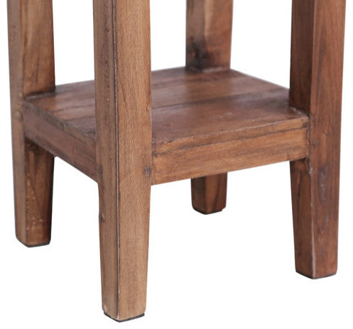 vidaXL Plant Stand Bedside Table Telephone Side Cabinet Solid Mahogany Wood