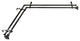 Maurice 13/16 inch Double Corner Window Curtain Rod, Black, 66-120"
