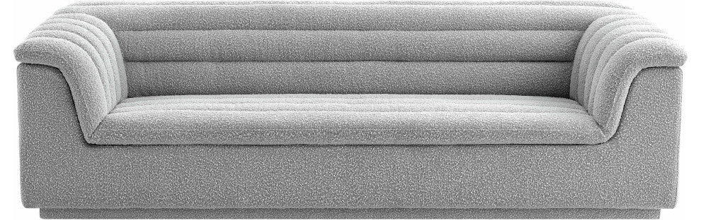 Cascade Upholstered Set, Grey, Boucle Fabric, Sofa