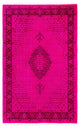 Overdyed One-of-a-Kind Hand-Knotted Area Rug Pink, 4' 7" x 7' 4"