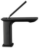 Single Level Handle Solid Brass Bathroom Faucet, Matte Black