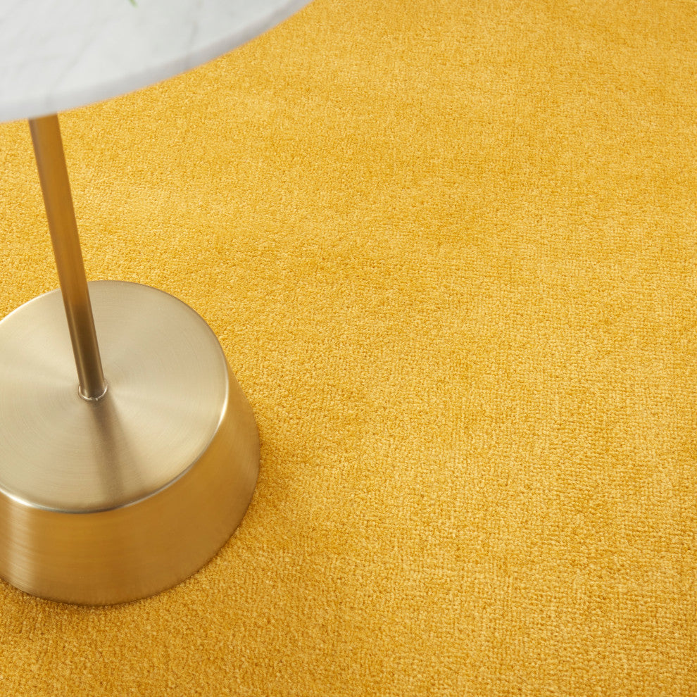 Nourison Essentials 4' x Round Yellow Outdoor Area Rug