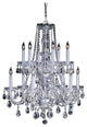 Crystorama 1137PBCLMWP 12 Light Chandelier Traditional Crystal Brass