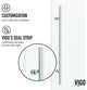 VIGO Elan E-Class Frameless Sliding Shower Enclosure, Chrome, 36" D X 48" W X 82" H, Left Base
