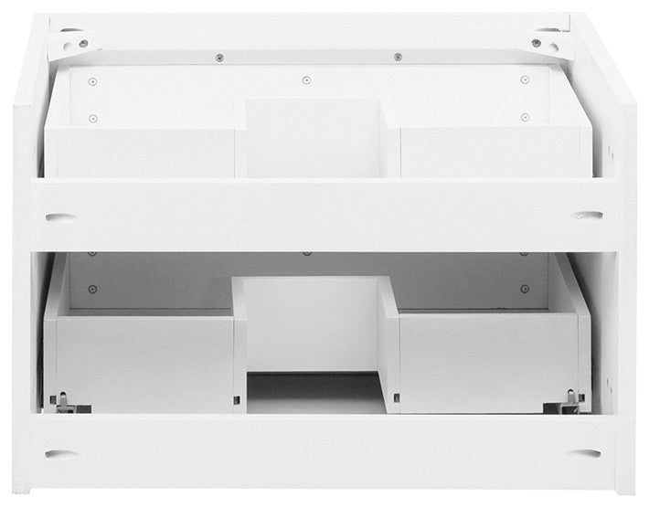 Lucera Wall Mount Vessel Sink Bathroom Cabinet, White, 24"