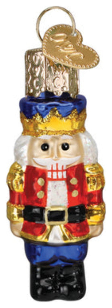 Old World Christmas Mini Nutcracker Soldier Blown Glass Holiday Tree Ornament