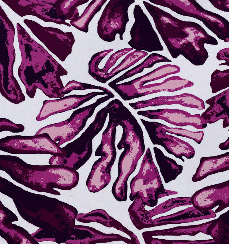 Palm Leaves, Floral Print Placemat, Purple
