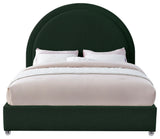 Milo Velvet Upholstered Bed, Green, Full