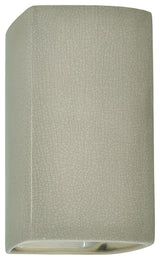 Ambiance, Small ADA Rectangle, Closed Top, Outdoor, Wall Sconce, Celadon Green Crackle