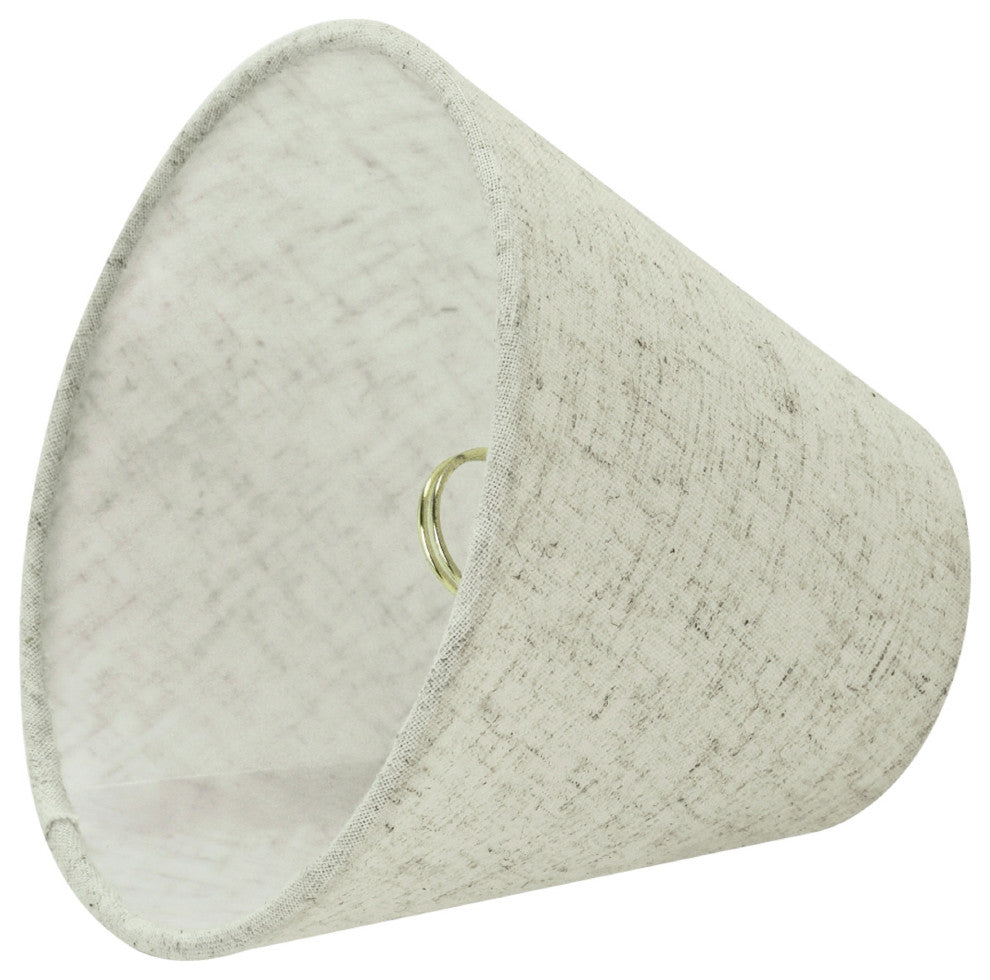 32039-6 Small Hardback Empire Chandelier Clip On Lamp Shade Off White 3"x6"x5"