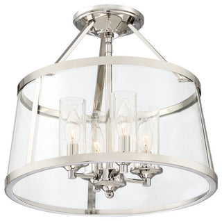 Barlow 4-Light Semi-Flush Mount, Polished Nickel