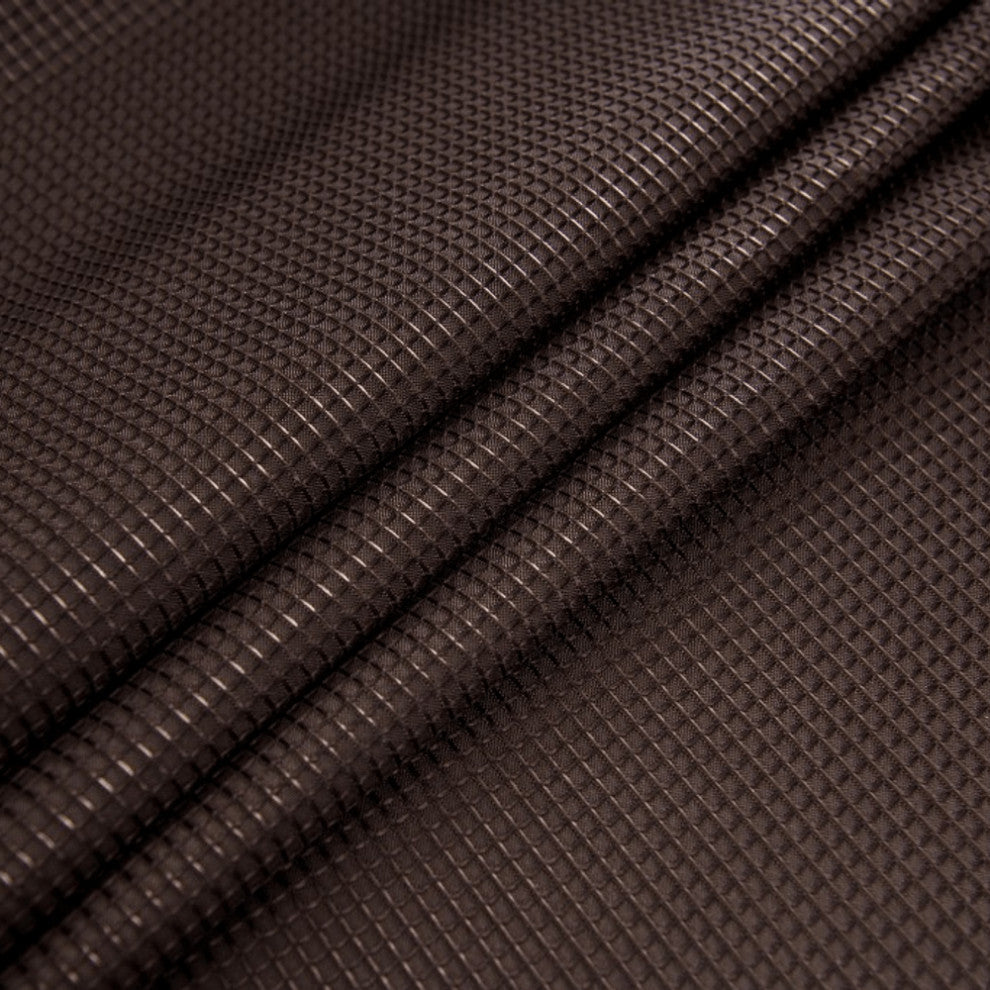 Luxurious Brown Waffle Weave Shower Curtain