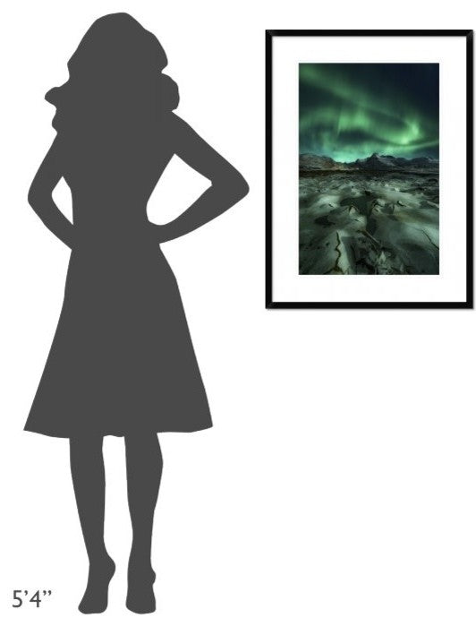 "Ice Cracking" Framed Digital Print by Javier De La, 24x32"