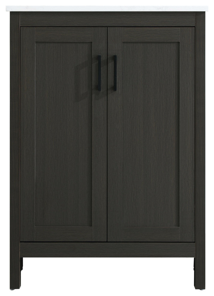 Home Living 24" Single Bathroom Vanity, Mocha Brown