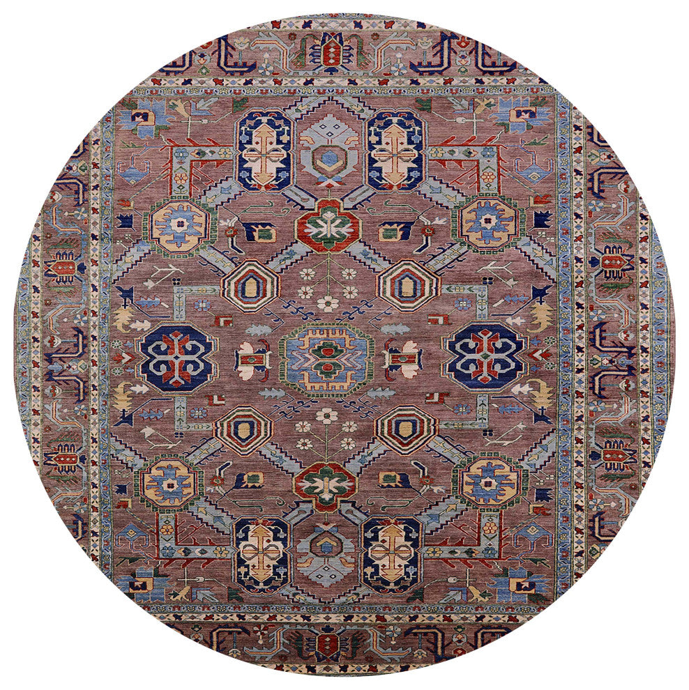 Ahgly Company Indoor Round Mid-Century Modern Area Rugs, 4' Round