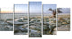 Baobab Tree on Rocky Terrain, Large Landscape Canvas Art, 60"x32", 5 Panels