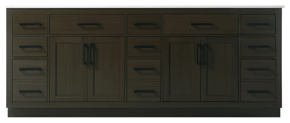 Home Living 84" Double Bathroom Vanity, Mocha Brown