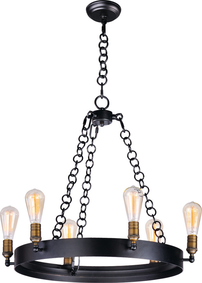 Maxim Noble Six Light Chandelier 26273BKNAB/BUI