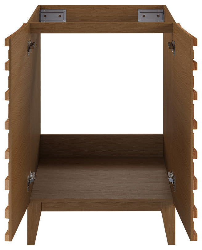 Cascade 24'' Bathroom Vanity, Brown Oak Cabinet