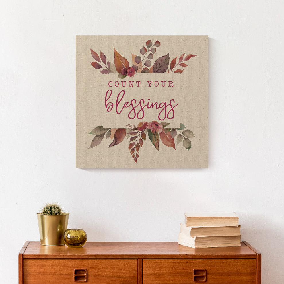Count Your Blessings 1 16"x16" Canvas Wall Art