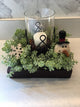 Christmas Candle Tray with Snowman