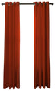 Pointehaven Curtains With Black Grommets, Set Of 2, Orange, 50"x 84"