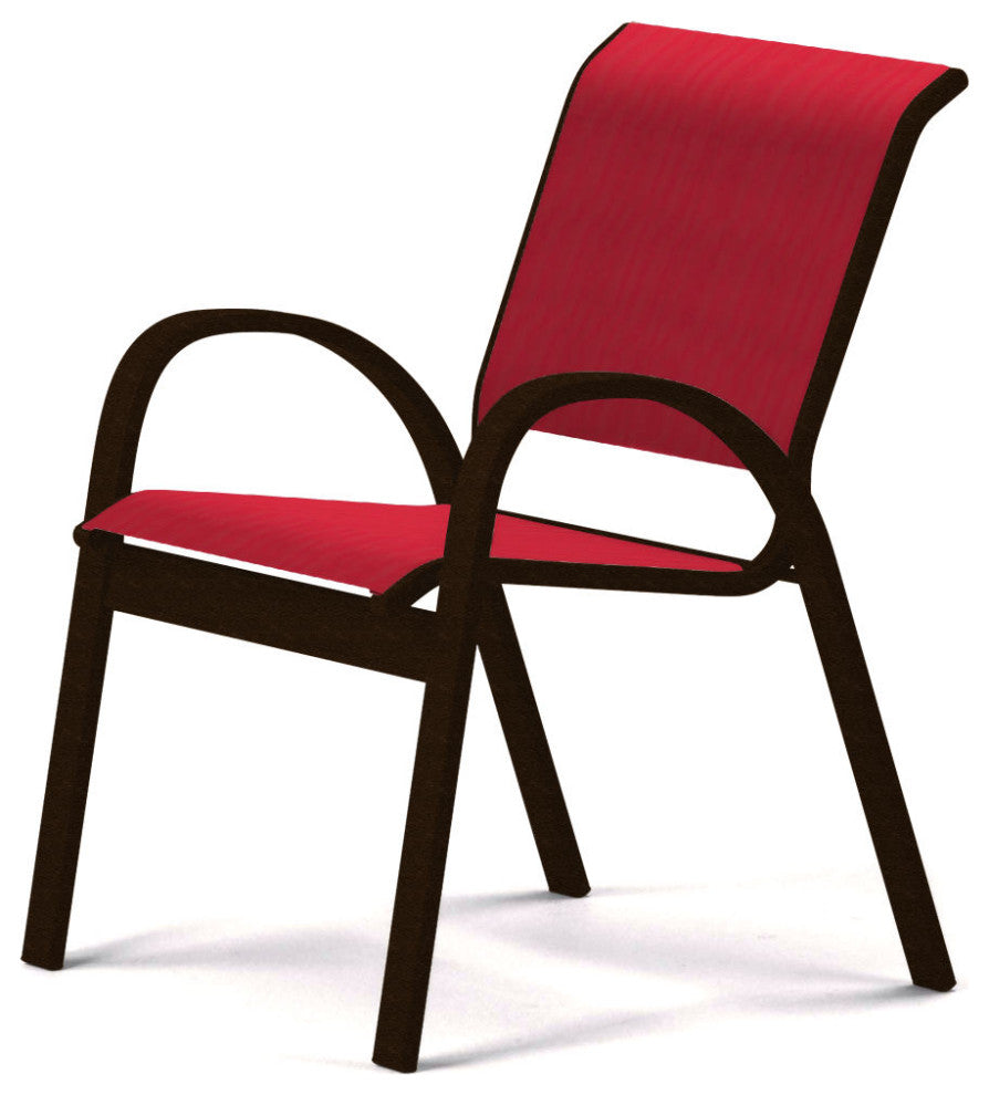 Aruba II Sling Cafe Chair, Textured Kona, Red