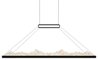 Himalayas Integrated LED Chandelier, Black, 48 Inches