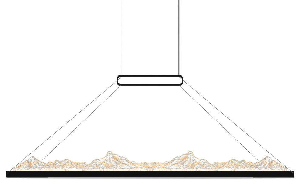 Himalayas Integrated LED Chandelier, Black, 48 Inches