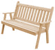 Cedar Traditional English Bench, Unfinished, 6 Foot