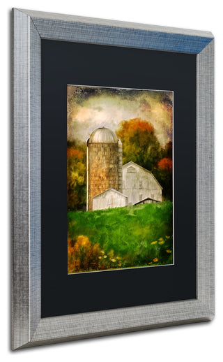 Lois Bryan 'Down on the Farm' Art, Silver Frame, Black Matte, 16"x20"