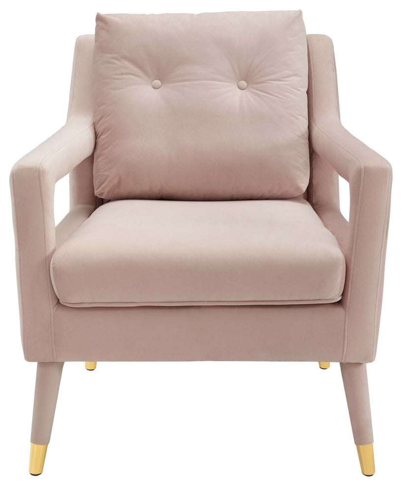 Premise Accent Lounge Performance Velvet Armchair Pink