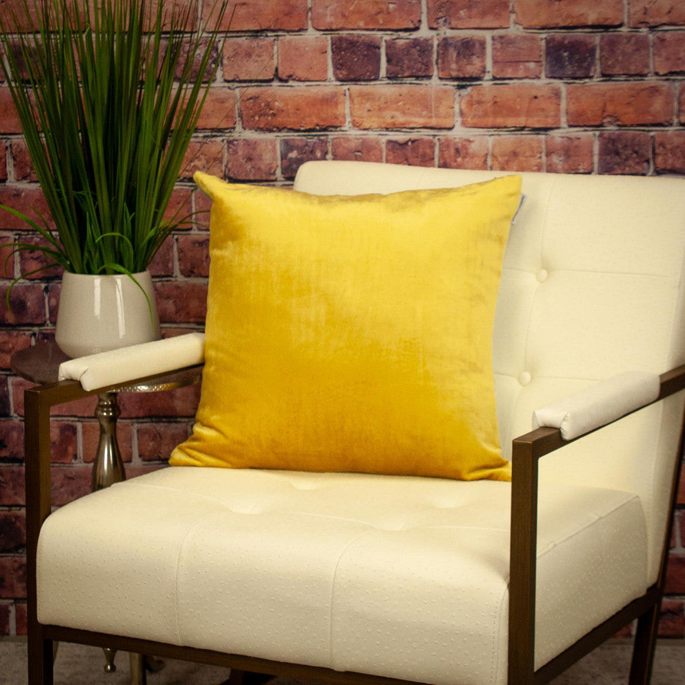 Parkland Collection Nerine Yellow Throw Pillow