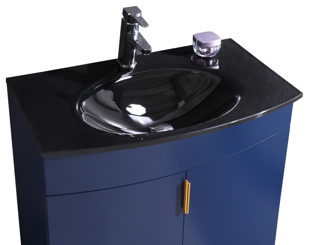 30" Blue Bathroom Vanity, PVC