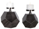 Uttermost Dash Steel Polygon Candleholders, Set of 2