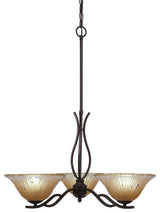 Chandeliers, 10" Amber Crystal Glass