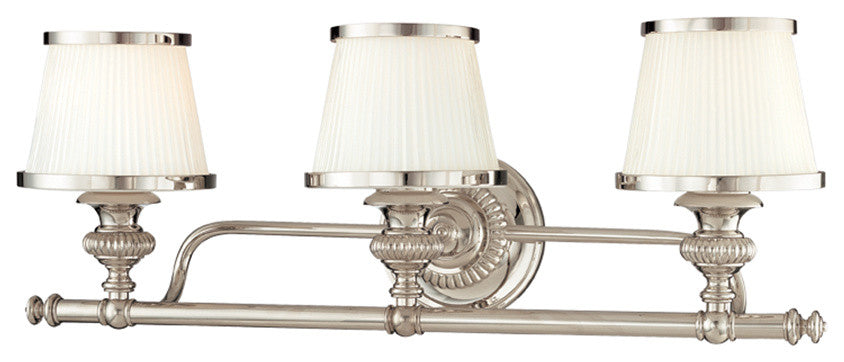 Hudson Valley Milton 3 Light Bath Bracket in Polished Nickel