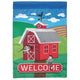 Flag Barn Birdhouse Welcome 29x42