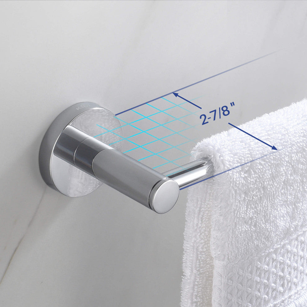 Circular Bathroom 18" Towel Bar, Chrome