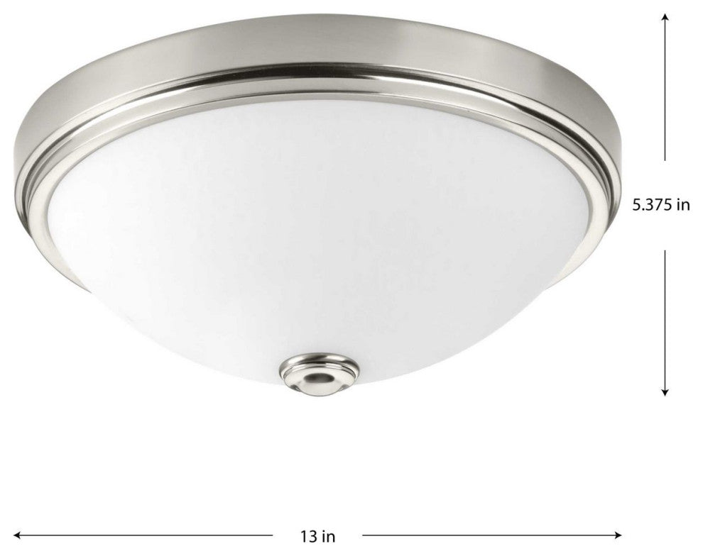 1-Light DC LED Flush Mount, Brushed Nickel
