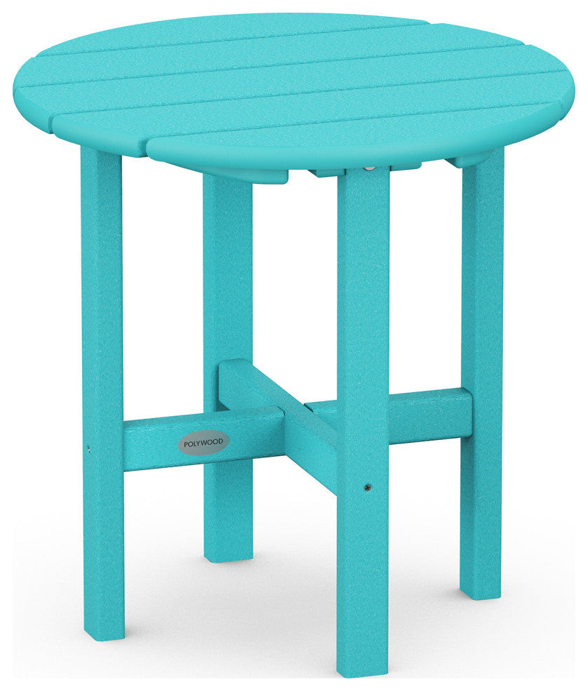 Polywood Round 18" Side Table, Aruba