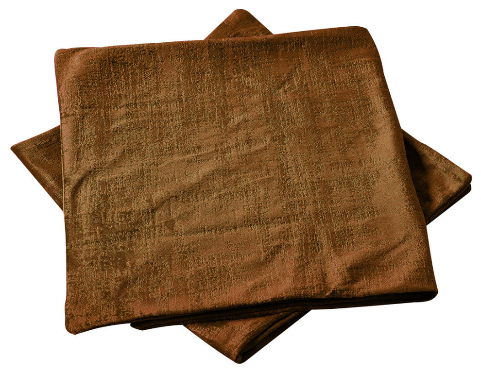 Velvet 2 Piece Lumbar Pillow Cover Set, Tobacco Brown, 2 Piece, 14"x26"