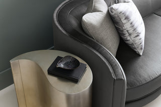 End Quote Gold Leaf Accent Table