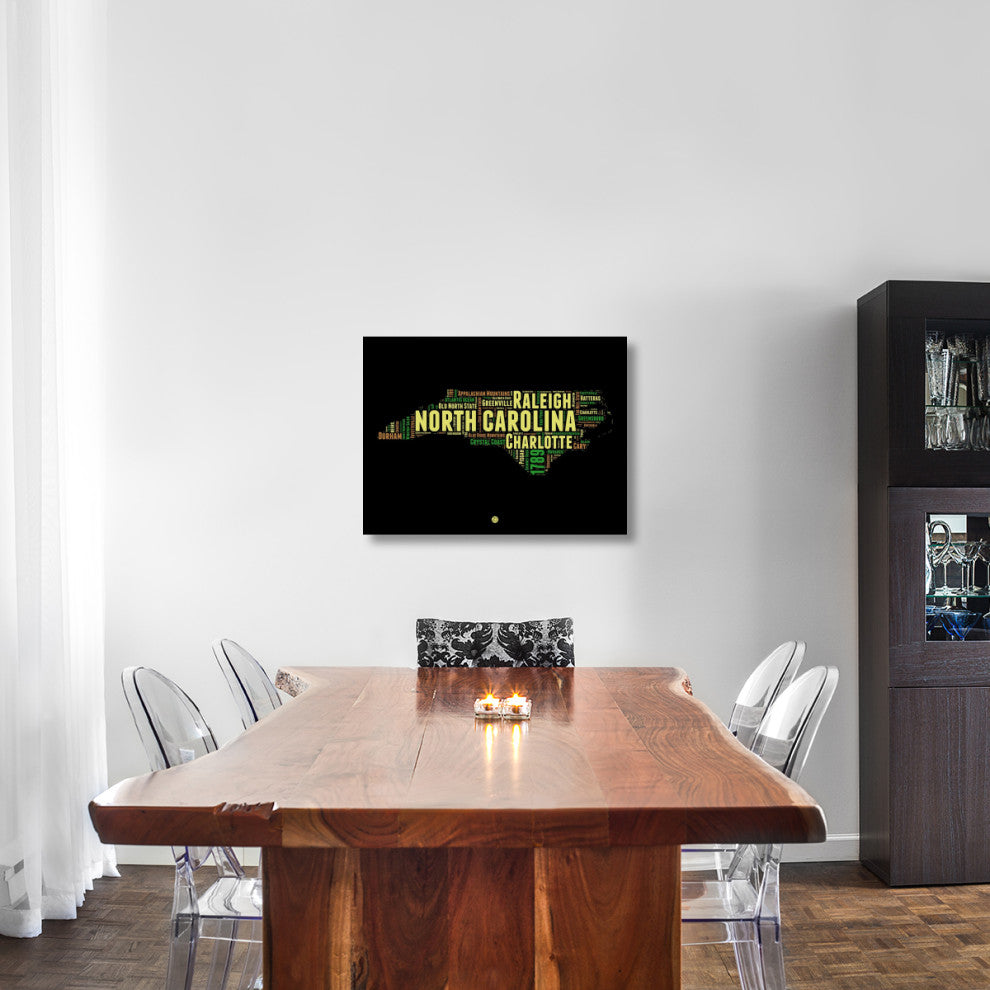 "North Carolina Word Cloud 1" Fine Art Print