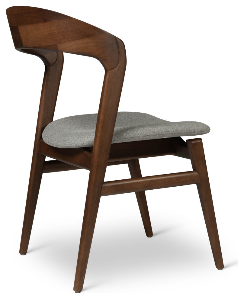 Modern Brazilian, Velma, Side Chair, Nogal/Essence Gray
