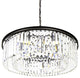 Polaris 8-Light Prism Crystal Chandelier, Black