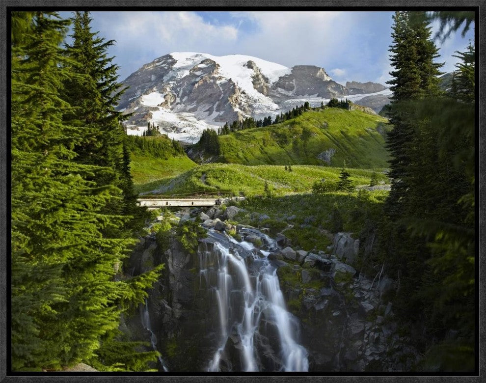 Myrtle Falls and Mount Rainier, Mount Rainier National Park, Washington, 16"x12"