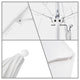 9' Matted White Push Lift Fiberglass Rib Aluminum Umbrella, Olefin, Sunset
